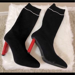 Sock bootie heels